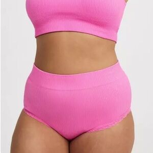 NWT Torrid Pink Ribbed Comfy Panty